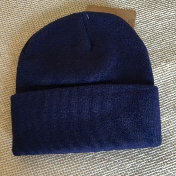 Carhartt Blue Knit Hat/Beanie with Logo Patch one size NWT - Picture 3 of 7